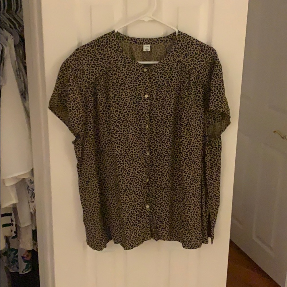 Leopard blouse, dressy or casual